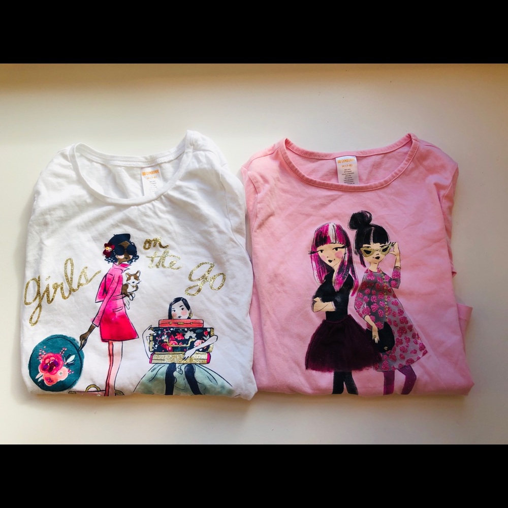 Two Girls Gymboree long sleeve t-shirts